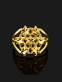 thumb High Quality Hollow Star Shaped 24K Gold Plated Ring 1