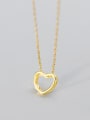 thumb 925 Sterling Silver With Gold Plated Simplistic Heart Locket Necklace 3