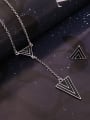 thumb Alloy White Gold Plated Simple style Triangle-shaped Three Pieces Jewelry Set 2