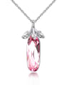 thumb Simple Shiny austrian Crystal Platinum Plated Necklace 3