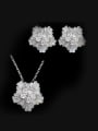 thumb Star Shaped stud Earring Necklace Jewelry Set 2