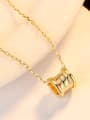 thumb 925 Sterling Silver With Gold Plated Personality Geometric Necklaces 3