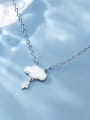 thumb 925 Sterling Silver With Rose Gold Plated Simplistic Clouds Pendant Necklaces 1