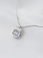 thumb Fashion Crown Shaped Zircon S925 Silver Necklace 0
