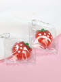 thumb Personalized Red Strawberry 925 Silver Earrings 1