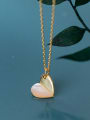 thumb 925 Sterling Silver With Gold Plated Simplistic Heart Necklaces 0