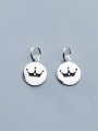 thumb 925 Sterling Silver With  Enamel Simplistic Crown  Round Pendants 3