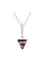 thumb Simple Triangle austrian Crystal Alloy Necklace 0