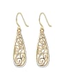 thumb Exquisite Gold Plated Geometric Shaped Drop Earrings 0