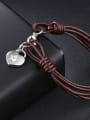 thumb Personalized Multi-band Artificial Leather heart shaped Bracelet 2