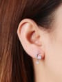 thumb 925 Sterling Silver With Cubic Zirconia Trendy Moon Star Drop Earrings 1