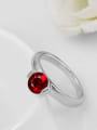 thumb Fashion Red Swiss Zircon Platinum Plated Ring 2