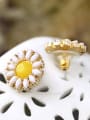thumb Alloy Gold Plated Fashion Sun Flower stud Earring 3
