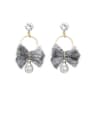 thumb Alloy With Imitation Gold Plated Simplistic Bowknot Drop Earrings 0