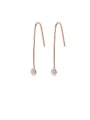 thumb 925 Sterling Silver With Rose Gold Plated Simplistic Round Hook Earrings 0