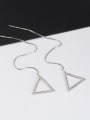 thumb Simple Hollow Triangle Line Earrings 0