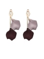 thumb Alloy With Imitation Gold Plated Simplistic Leaf Drop Earrings 1