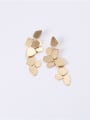 thumb Titanium With Gold Plated Personality Geometric Drop Earrings 4