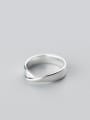 thumb Delicate Twist Knot Shaped S925 Silver Ring 0