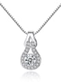 thumb Fashion Shiny Cubic Zirconias Water Drop Necklace 0