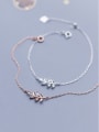 thumb 925 Sterling Silver With Cubic Zirconia  Fashion Leaf Bracelets 0