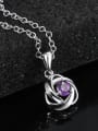 thumb Exquisite Purple Zircon 925 Sterling Silver Pendant 1