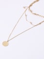 thumb Titanium With Gold Plated Simplistic Round Multi Strand Necklaces 1