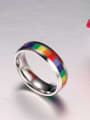 thumb Unisex Colorful Stainless Steel Sticker Ring 2