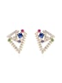 thumb Personalized Geometrical austrian Crystals Alloy Stud Earrings 0