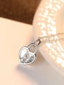 thumb 925 Sterling Silver With ed Simplistic Heart Necklaces 3