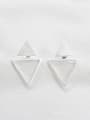 thumb Fashion Personalized Double Triangle Silver Stud Earrings 2