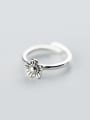 thumb Vintage Flower Shaped S925 Silver Open Design Ring 0