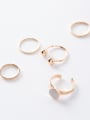thumb Alloy With Gold Plated Trendy Ball Stacking Rings 0