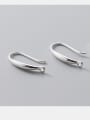thumb 925 Sterling Silver With Silver Plated Trendy Hook Earrings 1