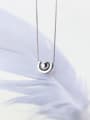 thumb Elegant 925 Silver U Shaped Bead Necklace 2