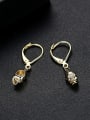 thumb Copper With Platinum Plated Vintage Skull Drop Earrings 2