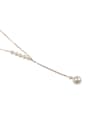 thumb Simple Artificial Pearls 925 Silver Necklace 0