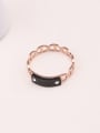 thumb Hollow Black and rose gold Color Ring 0