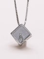 thumb S925 Silver Square Pendant 0