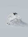 thumb S925 Silver Retro Exaggeration Hollowing Opening Statement Ring 1