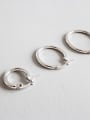 thumb Sterling Silver simple personality Circle Earrings (multiple sizes) 0