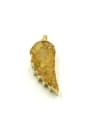 thumb Personalized Wing Natural Crystal Gold Plated Pendant 0