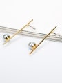 thumb Trendy Geometric Shaped Freshwater Pearl Earrings 1