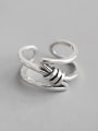 thumb 925 Sterling Silver With Antique Silver Plated Simplistic free size Rings 3