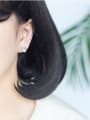 thumb Fashion Cross Shaped Artificial Pearl S925 Silver Stud Earrings 1