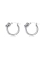 thumb Exquisite knot stainless steel gold and silver studs earings 1