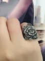 thumb Retro style Exaggerated Carved Flower Alloy Ring 1