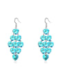 thumb Exaggerated Cubic austrian Crystals Drop Earrings 0