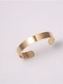 thumb Titanium With Gold Plated Simplistic  Smooth Geometric Free Size Bracelet 2