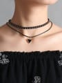 thumb Fashionable Triangle Shaped Artificial Leather Glue Necklace 1